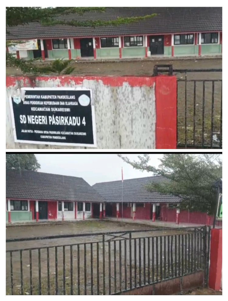 Diduga SDN Pasirkadu 4 Kecamatan Sukaresmi Tutup Di Jam Sekolah