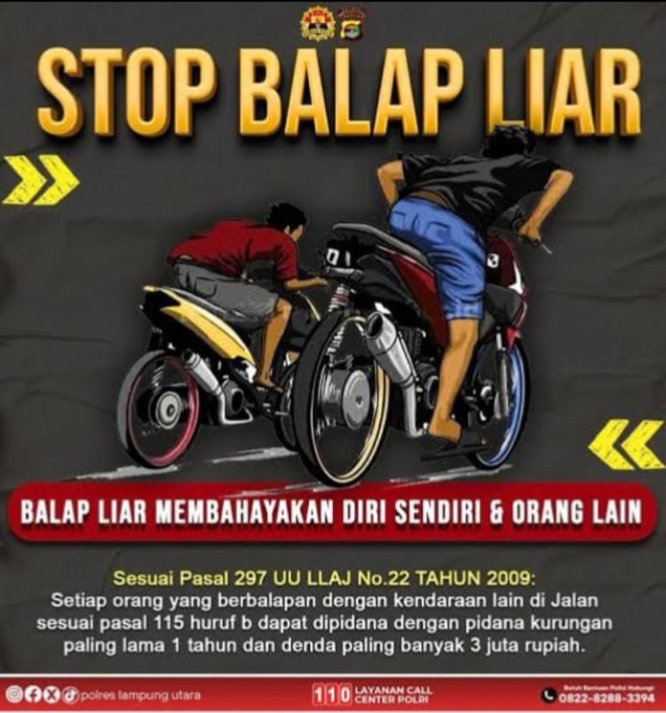 Balap Liar di Kp. Duraen Desa Muara, 3 Motor Diamankan – Satu Anggota Polisi Sempat Ditabrak ‎