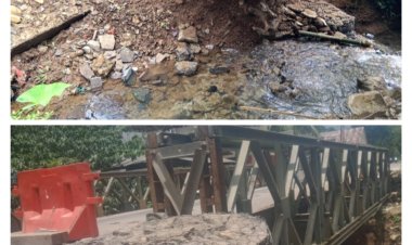 Diduga Proyek Siluman, Penanganan Longsor Jembatan Sinar Jaya - Mandalawangi Bermasalah