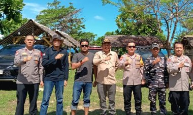 Kunjungan Peninjauan Kapolres Lebak ke Pantai Muara Binuangeun,