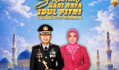 Kapolres Metro Tangerang Kota beserta Staf dan Bhayangkari mengucapkan Selamat Hari Raya Idul Fitri 1447 H / 2026
