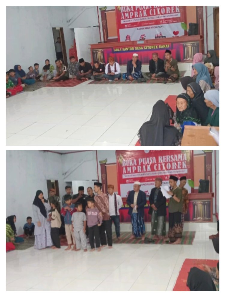 Amprak Citorek Gelar Buka Puasa Bersama dan Santuni 60 Anak Yatim, Kepala Desa Turut Hadir Sebagai Pembina