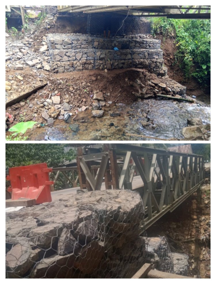 Diduga Proyek Siluman, Penanganan Longsor Jembatan Sinar Jaya - Mandalawangi Bermasalah