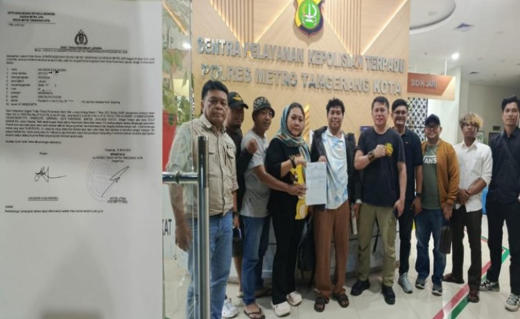 Ketua Projo Muda Kota Tangerang Halasson Sigalingging Melaporkan Salah Satu Akun Sosmed Ke Polres Metro Tangerang Kota 