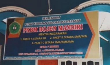 PKBM Bojen Mandiri Kecamatan Sobang Membuka Pendaftaran Siswa-Siwi Baru Tahun Ajaran 2026-2027, Gratis