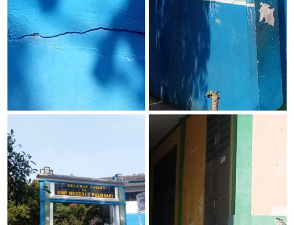 Jendela Rusak,Cat Mengelupas, Perawatan BOS SMPN 2 Pulosari di Pertanyakan.