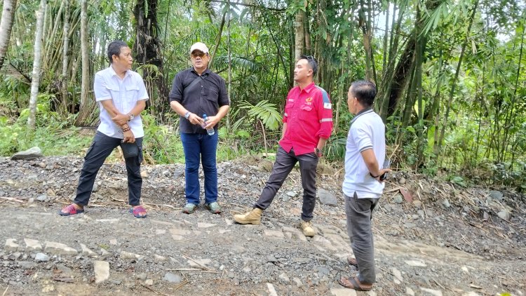 KETUA DPAC BPPKB PICUNG, APRESIASI SINERGITAS KADES PASIR SERDANG DAN PT. NK AKAN PERBAIKI JALAN DI KP. KAROYA