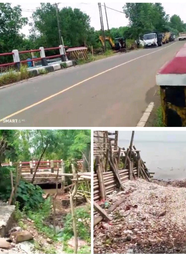 Warga Meminta Kepada Pihak Dinas Atau Pelaksana Yang Sedang Laksanakan Rehabilitas Jembatan Kp Ciheru Desa Mekarsari-Panimbang Untuk Bantu Keruk Drainase 