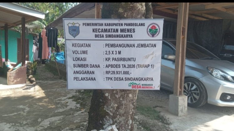 Pembangunan Jembatan Kp.Pasir Buntu-SindangKarya Diduga Kuat Asjad