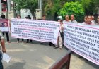 Aksi susulan keluarga korban penganiayaan,aparat segera tangkap pelaku hukum tegakkan,