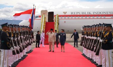 Disambut Tarian Dan Pasukan Jajar Kehormatan, Prabowo Tiba di Filipina untuk Hadiri KTT ASEAN.