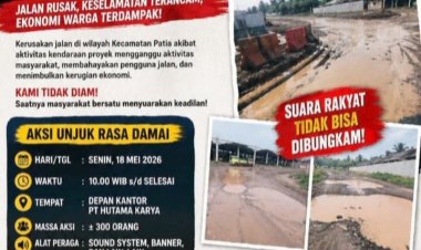 Gerakan Masyarakat Peduli Patia GMPP  Tuntut PT Hutama Karya, Akibat Jalan Rusak.