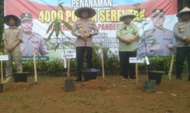 Polres Pandeglang Tanam 4.000 Pohon Endemik di Jalur PT Villa Emas Gunung Pulosari 