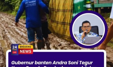Gubernur Banten Andra Soni Tegur Keras Pemda Pandeglang Soal Jalan Rusak