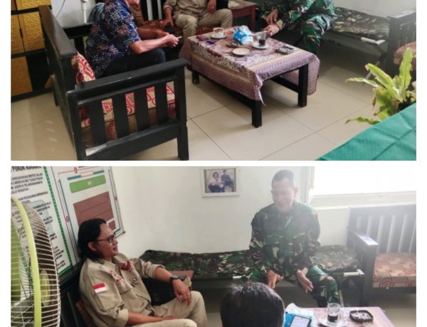 Danramil 0106/Menes Ngopi Bareng Media Menjalin Sinergitas 