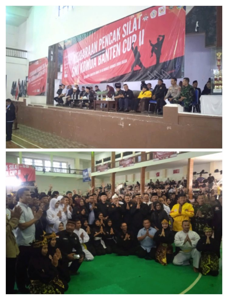 Kapten inf Ibna Suhar Danramil Menes Wakili Dandim 0601 Pandeglang Hadiri Pembukaan Kejuaraan Pencak Silat SMI Komda Banten CUP Ke-2026.