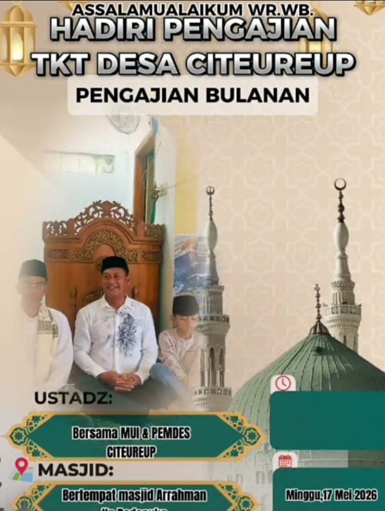 TKT Desa Citeureup Panimbang Pandeglang Banten Gelar Pengajian Bulanan di