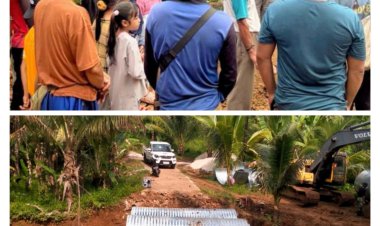 Ground Breaking Jembatan Armco Kp. Rorah Lele, Sinergi TNI & Pemdes Karya Buana"  