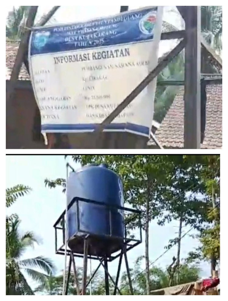 Warga Kuta Karang Keluhkan Dugaan Pembangunan Sarana Air Bersih Th 2025 Tidak Berfungsi Hanya Buang Buang Anggaran.