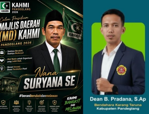 Bendahara Karang Taruna Pandeglang Dean Bayu Pradana Sampaikan Selamat Kepada Nana Suryana (Gatuel) Terpilih Sebagai Presidium MD KAHMI Pandeglang Pada Musda IV