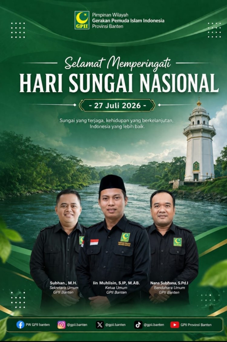 PW GPII Banten Sampaikan Selamat Hari Sungai Nasional, Mari Jaga Sungai Untuk Kehidupan kita Semua