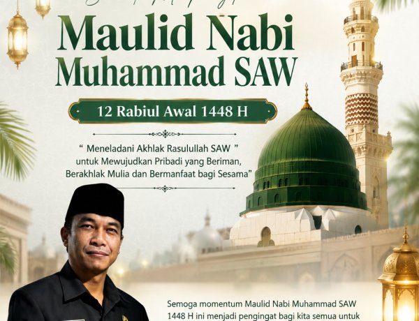 Disdukcapil Kabupaten Pandeglang Sampaikan Ucapan Selamat Maulid Nabi Muhammad SAW 1448 H  ‎