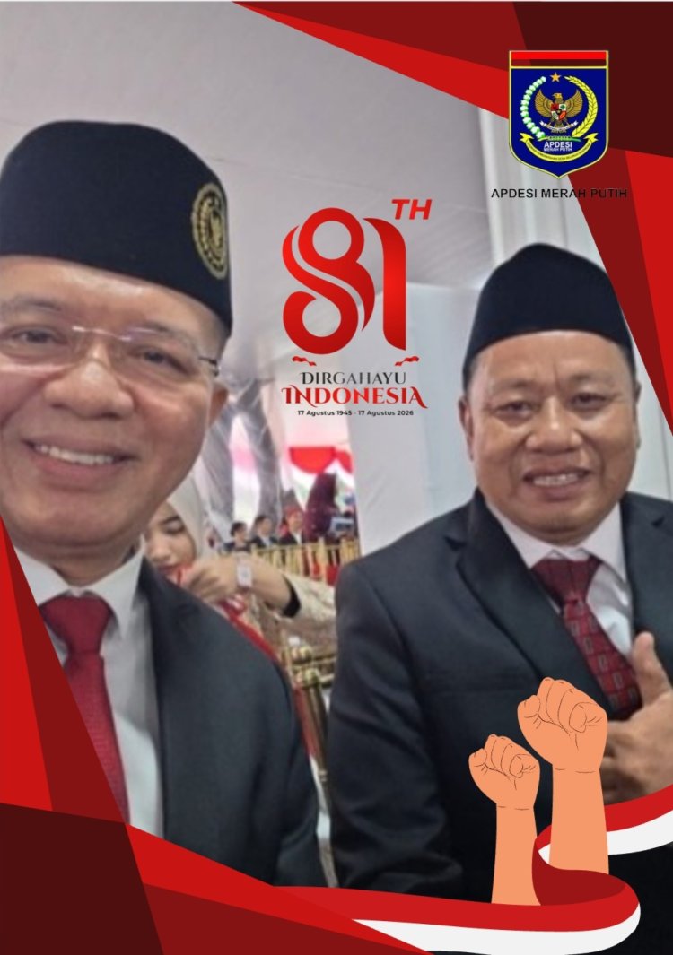 Hadiri Perayaan HUT RI Ke-81 di Istana Negara, Uhadi Sekjen APDESI Merah Putih Bersama Ketua Umum ABPEDNAS Indonesia Indra Utama