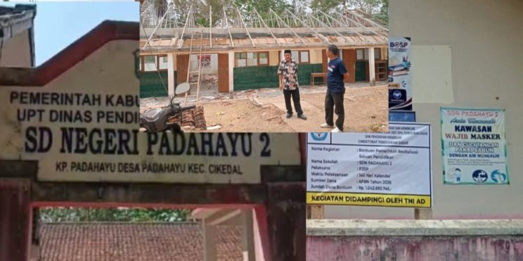 Realisasi Program Revitalisasi SDN Padahayu 02 Cikedal Di Monitoring Sekretaris Disdikpora Pandeglang Guna Mendukung Program Unggulan Presiden Prabowo